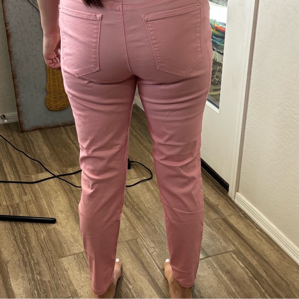 Curve Appeal Minimalist Jegging Women's 10 Pink Stretch Denim Skinny Jeans Pants - Picture 11 of 11